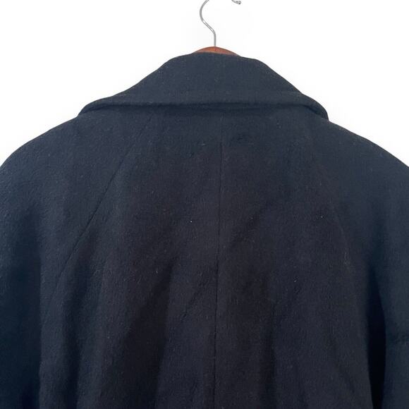 NWT & Other Stories Long Black Double Breasted Pea Coat Size 8 Wool Blend $259 - Picture 15 of 16